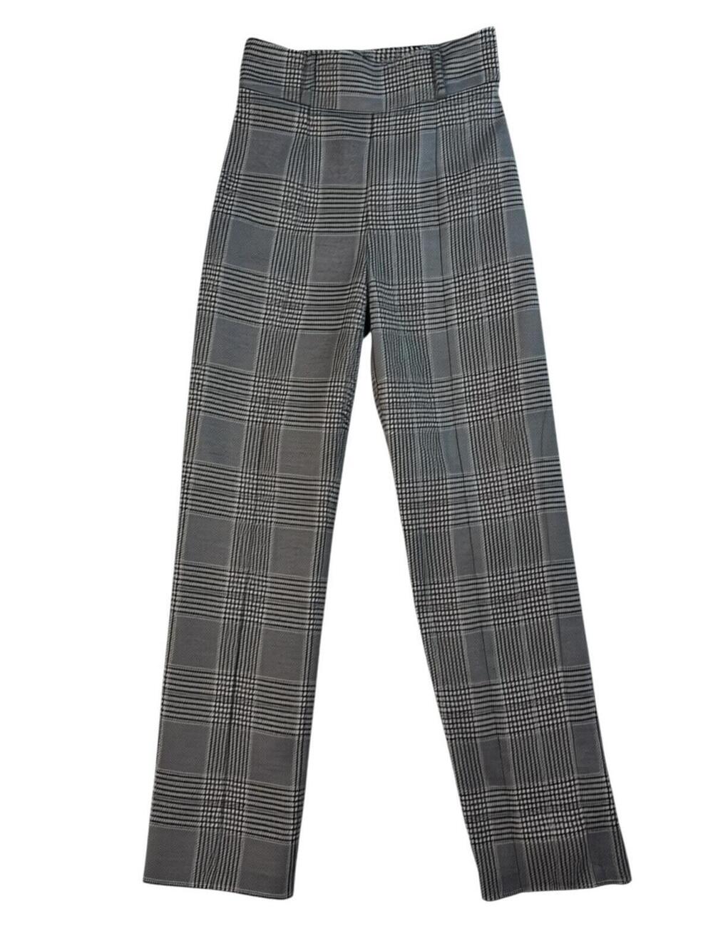 Bardot Gray Plaid High Waist Pants Size US 26
